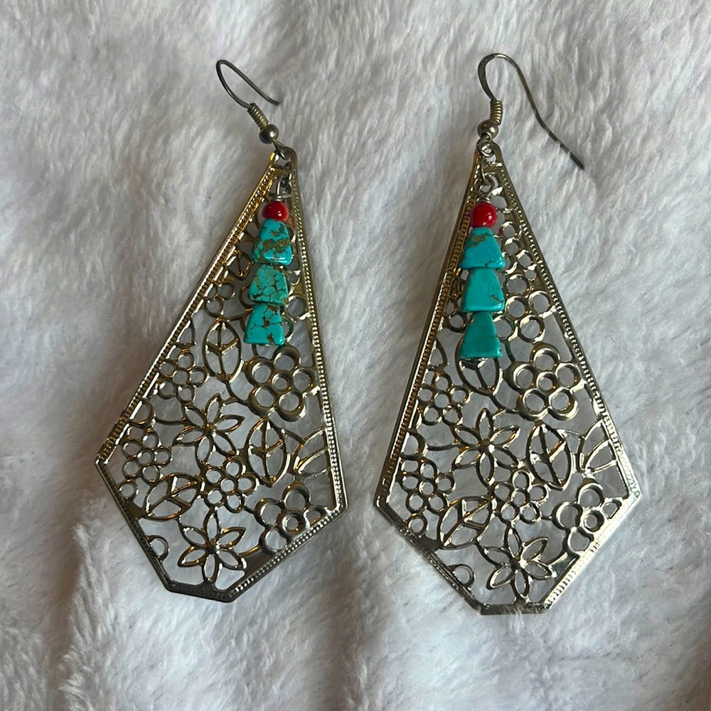 Handmade turquoise silver plated combo